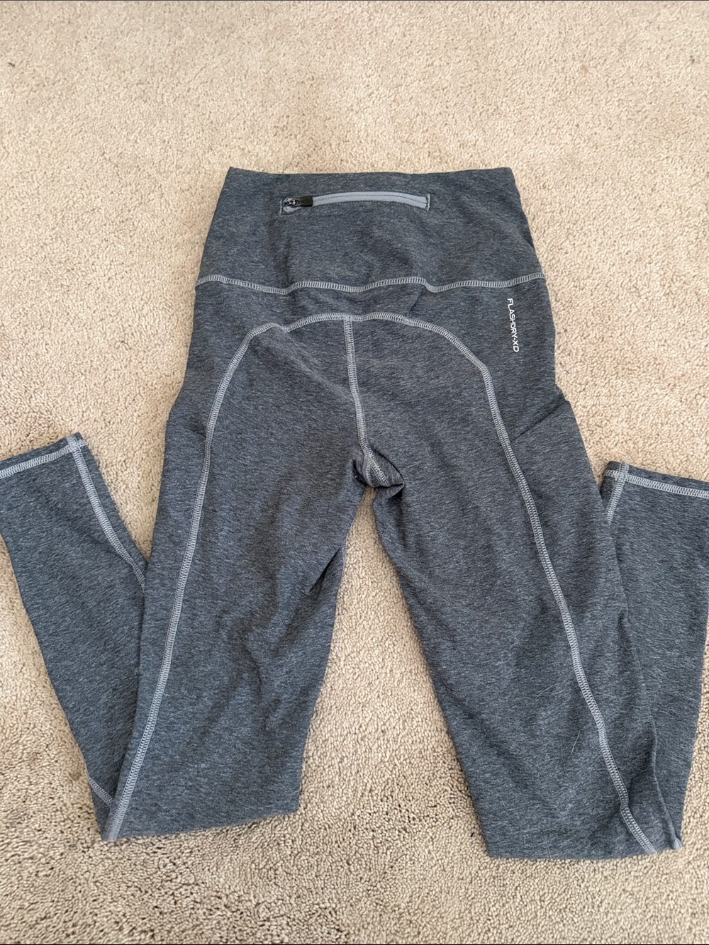 The North Face Charcoal Gray Women's Athletic Leggings with Back Zip Pocket